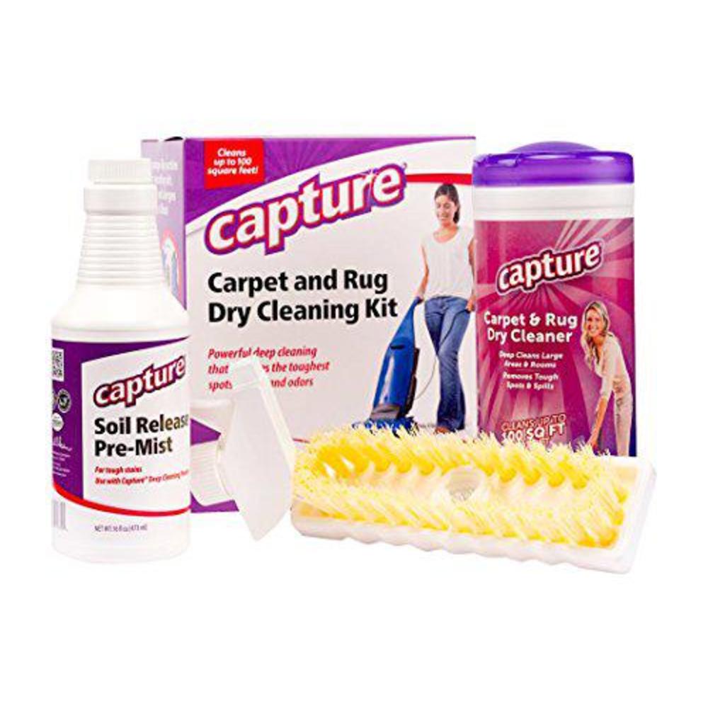capture carpet total care kit 100 - home couch and upholstery, car rug, dogs & cats pet carpet cleaner solution - strength od