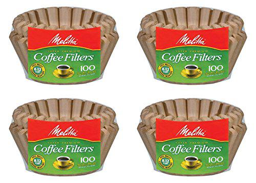 Natural Brown melitta 8-12 cup basket filter paper (natural brown, 400 count)