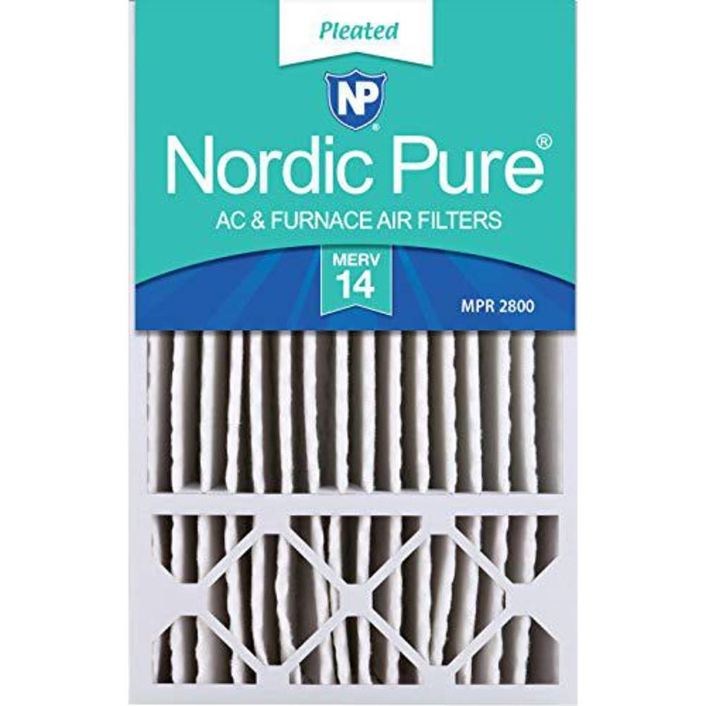 nordic pure 16x25x5 merv 14 honeywell/lennox ac furnace air filters 2 pack