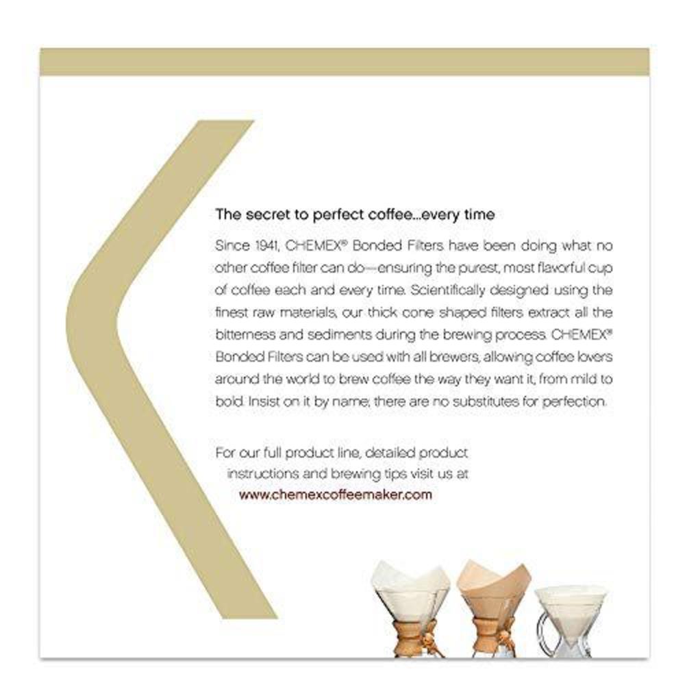 chemex filter - natural square - 100 ct
