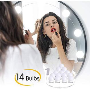 Brightown Hollywood Led Vanity Lights Strip Kit With 14 Dimmable Light Bulbs For Full Length Mirror And Bathroom Wall M Brightown Hollywood Led, Vanity Light Strip Kit