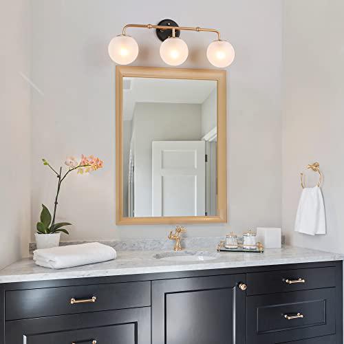 Du Lighting Black Gold Bathroom Light Fixtures Modern Vanity Lights Over Mirror 3 With F Modern Bathroom Vanity Lights, Black And Gold Bathroom Vanity Light Fixture