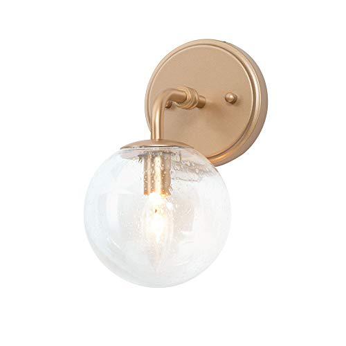 classy leaves sconces wall lighting, gold bathroom light fixtures, gold globe wall sconce with seeded glass shade for bathroom, hallway, be