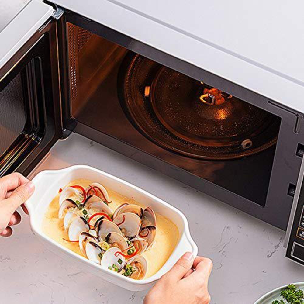 Ihomepark microwave glass plate 12.5", microwave glass turntable plate replacement with heat resistant glove for large microwaves