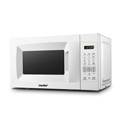 comfee\' comfee' em720cpl-pm countertop microwave oven with sound on/off, eco mode and easy one-touch buttons, 0.7 cu ft/700w, pearl w