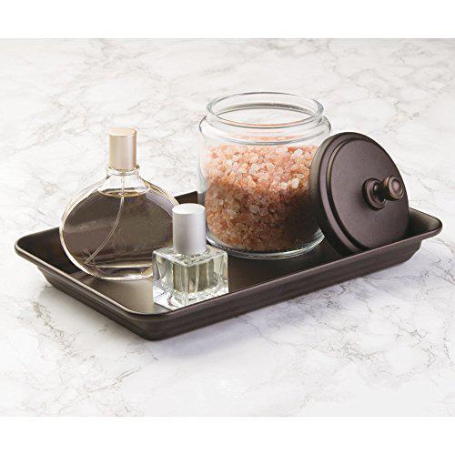 idesign - 02871m2 countertop guest towel tray, bathroom vanity organizer-set of 2, bronze 2 count