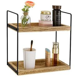 ruthynow 2 tier bathroom countertop organizer, counter standing rack cosmetic holder, countertop storage shelf cosmetic organizer hold