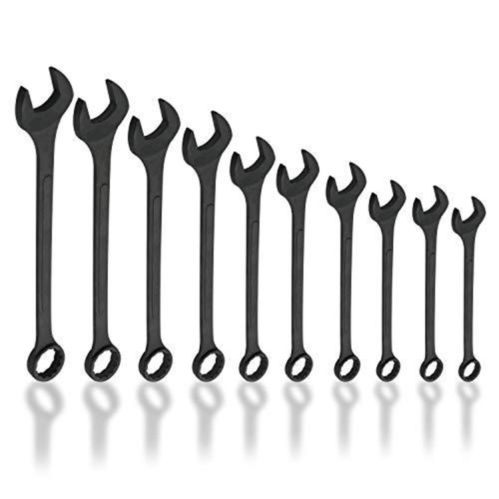 neiko 03129a jumbo combination wrench set, 10-piece open-end wrench set, sae sizes 1 5/16 inches to 2 inches for large vehicl