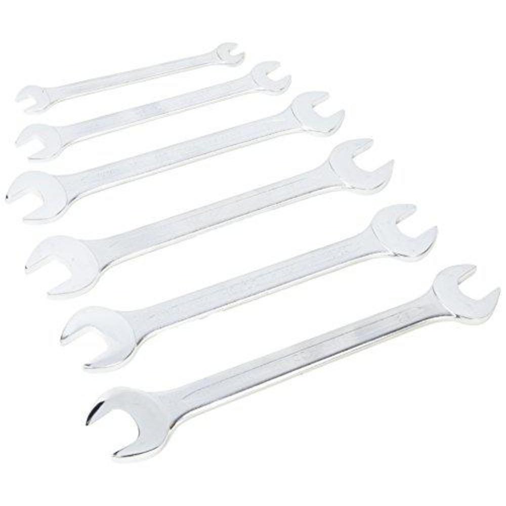 heyco 350967082"350" 12-af double ended open jaw wrench set, silver