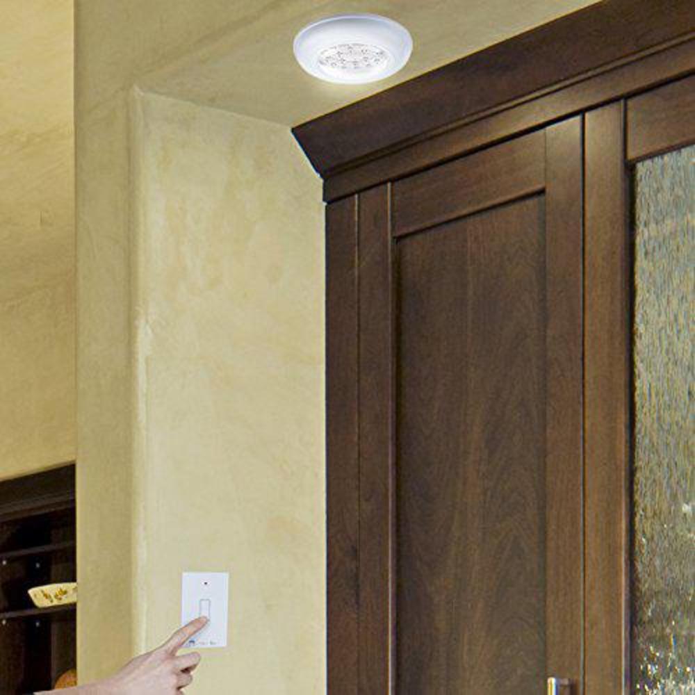 everyday home 82-5571 cordless ceiling/wall light with remote control,white