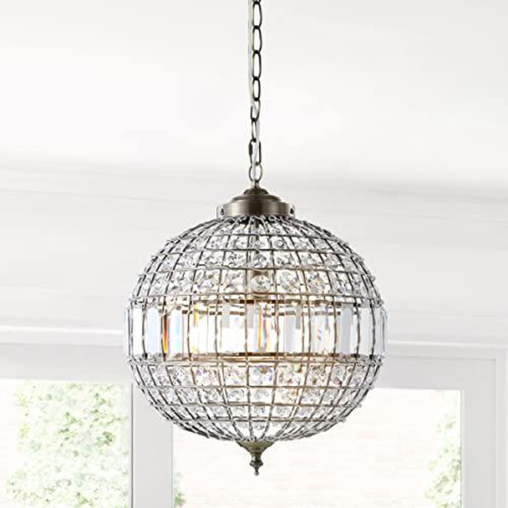 jonathan y jyl6110b georgina crystal/metal led chandelier pendant glam contemporary transitional dimmable dining room living 