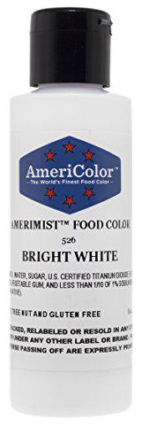 americolor airbrush cake decorating color, 5-ounce, amerimist bright white