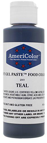 AmeriColor teal soft gel paste 4.5 oz cake decorating