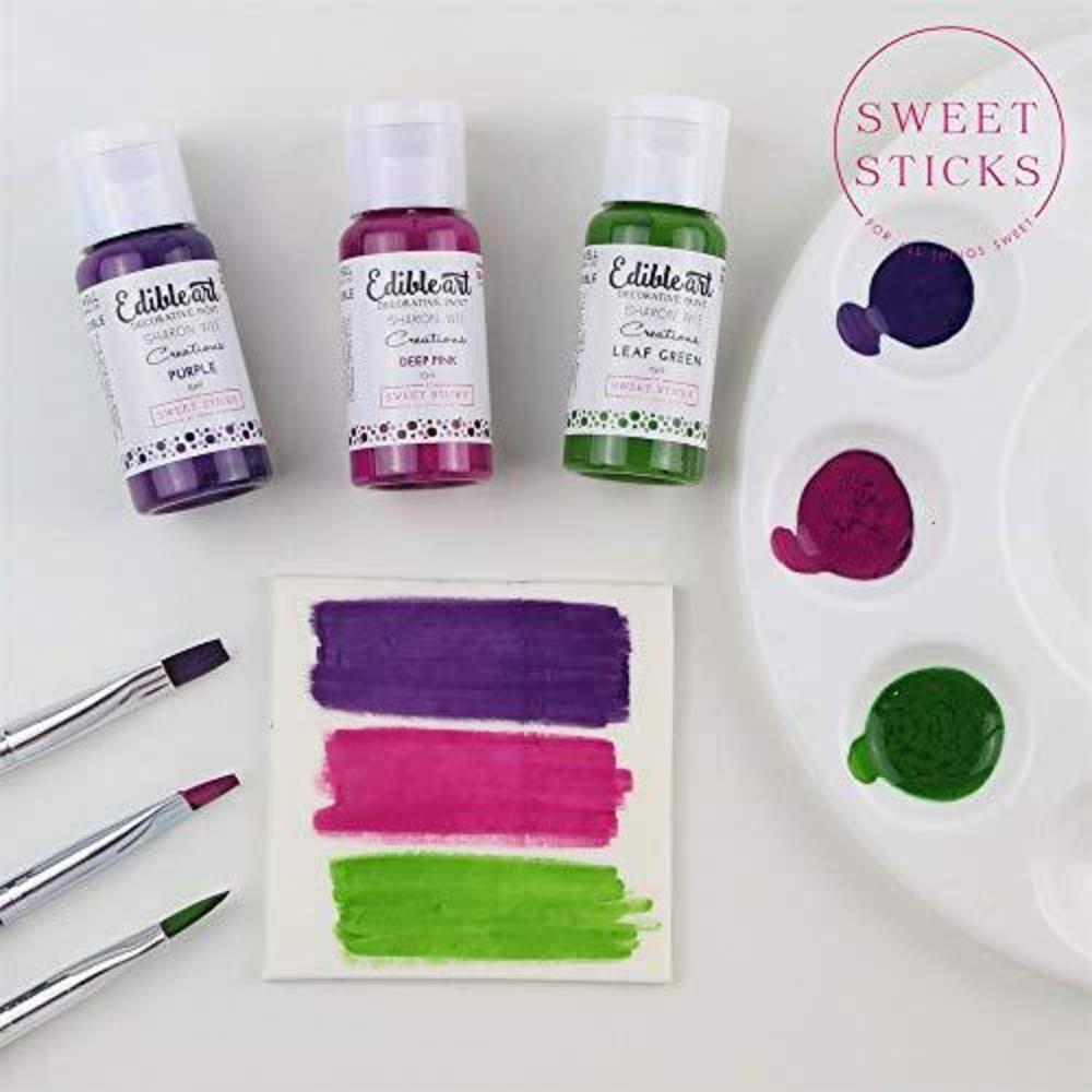 sweet sticks edible art decorative cake paint 0.5 ounce (15 milliliters), purple