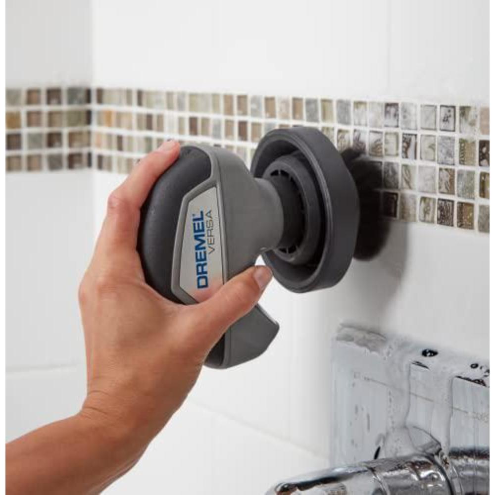 dremel versa cleaning tool- grout brush- bathroom shower scrub- kitchen & bathtub cleaner- power scrubber for tile, pans, sto