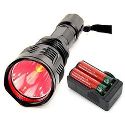 bestsun brightest waterproof red light flashlight hs-802 1000 lumens 350 yard long range red hunting light coyote hog night v