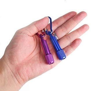 PROLOSO proloso mini led flashlight keychains portable flashlight keyring  carabiner toys bulk for kids party favors camping hiking 15