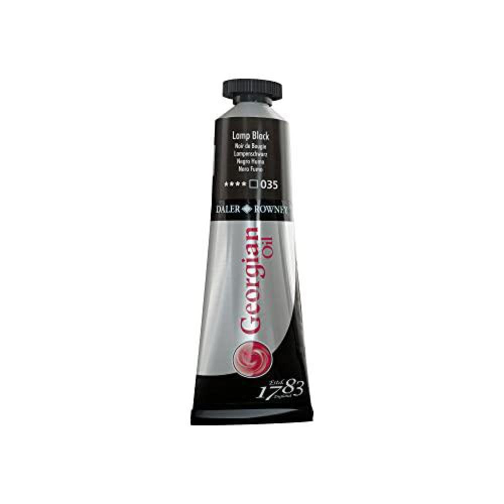 DALER ROWNEY daler-rowney georgian oil paint lamp black 38ml tube - art paints for canvas paper and more - oil painting supplies for artis