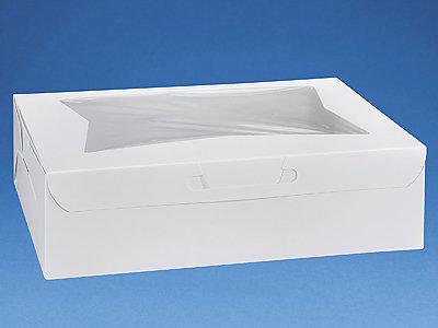 SOUTHERN CHAMPION pack of 10 white 14x10x4 window bakery or cake box