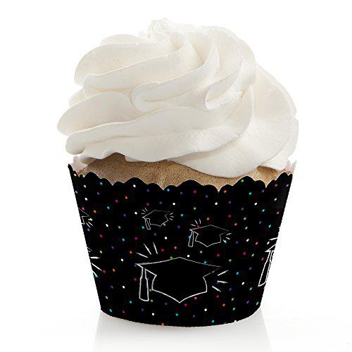Big Dot of Happiness, LLC Hats Off Grad - Graduation Party Decorations - Party Cupcake Wrappers - Set of 12