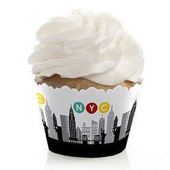 Big Dot of Happiness NYC Cityscape - New York City Party Decorations - Party Cupcake Wrappers - Set of 12