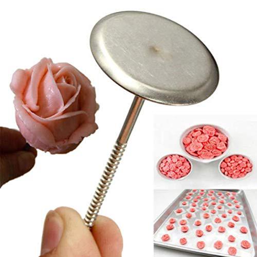 luzen 6pcs cake flower nail trays holder stainless steel cake decorating supplies flower lifters for icing flowers decoration cake 