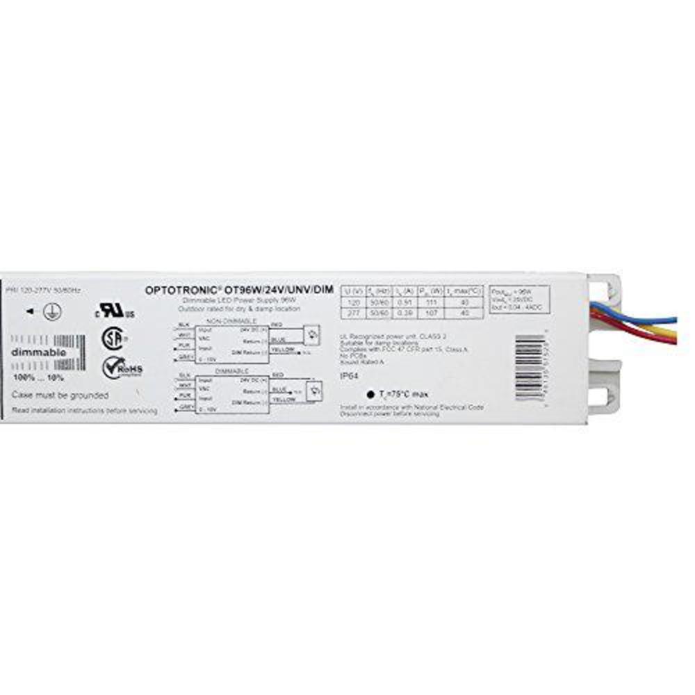 osram constant voltage 96w 24vdc dimmable led power supply, 1 pack, white