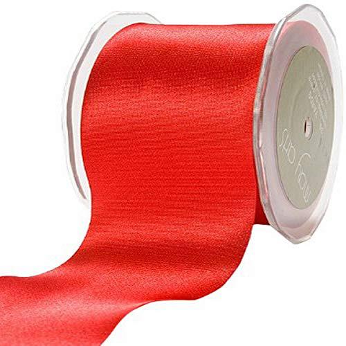 may arts 3-inch wide ribbon, red satin