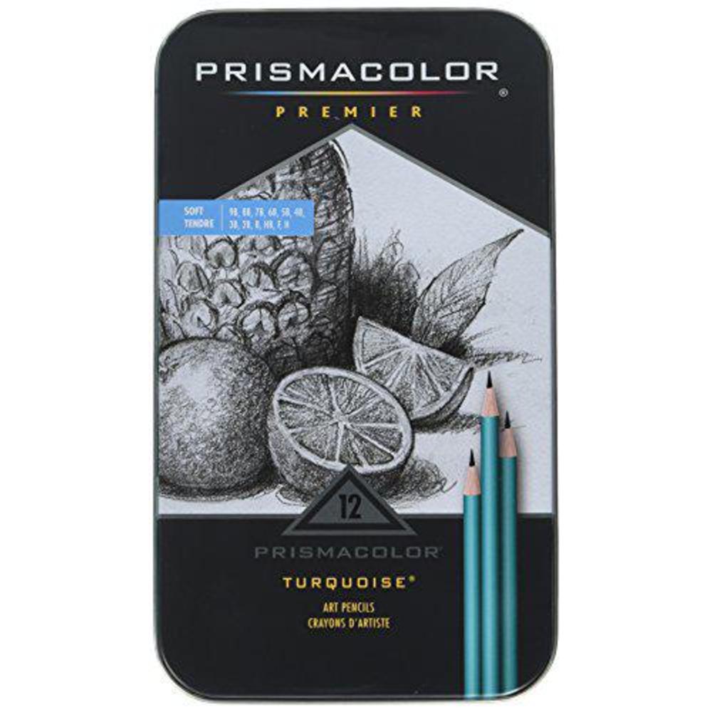 prismacolor - premier turquoise soft grade graphite pencils,art pencils,(1-pack of 12)