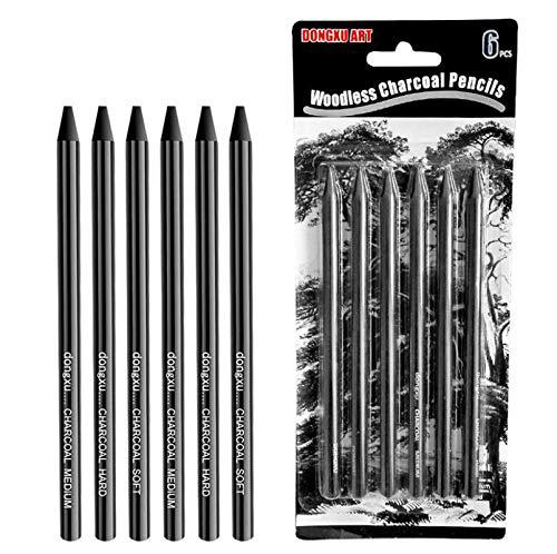 Oasis-X RNAB08RJYJ78P 6pcs woodless pencil set black woodless