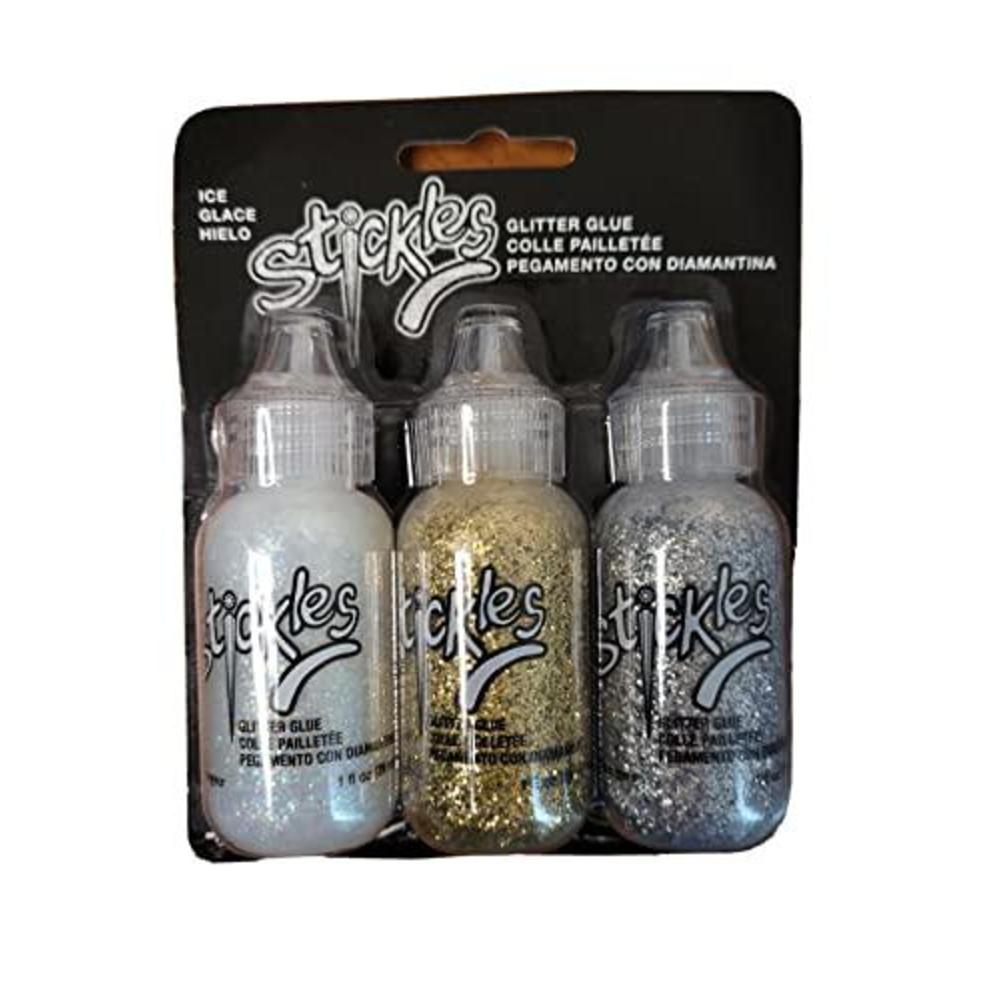 RANGER stickles glitter glue bundle of 3 colors, silver, diamond, and gold