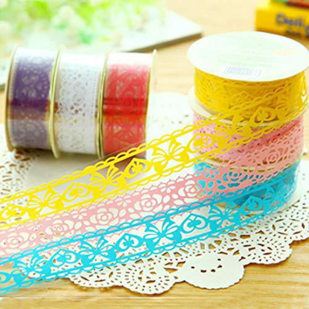bbcs washi tape lace flower clear pattern,diy decorative tape masking tape sticky paper adhesive tape for embellishing cards,gifts