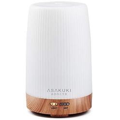 asakuki 100ml essential oil diffuser, 5 in 1 ultrasonic aromatherapy diffuser with intermittent timer, 7 led lights and auto-