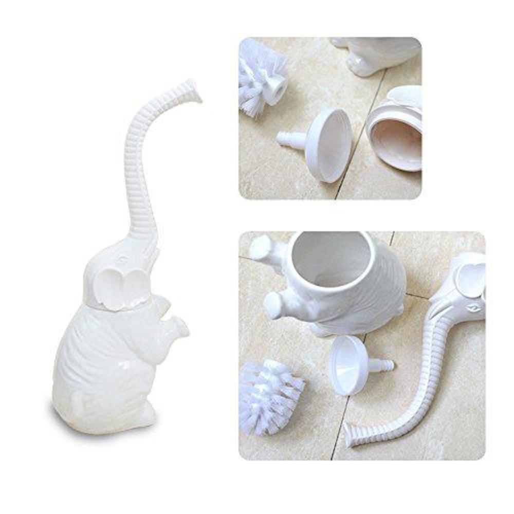 apr store bathroom elephant toilet bowel brush and holder,decorative full-closed toilet cleaning brush with ceramic base