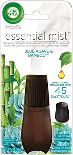 Airwick air wick essential mist refill, blue agave and bamboo, essential oils diffuser, air freshener, 0.67 fl oz