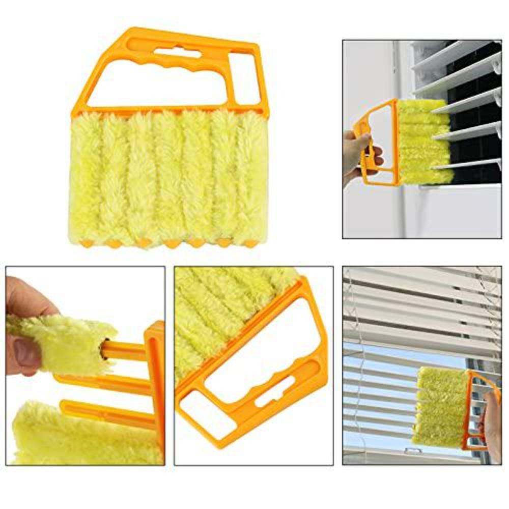 Machomby 8 pcs hand-held groove gap cleaning tools - door window track crevice cleaning brushes blind cleaner duster, window magic cle