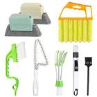 Machomby 8 pcs hand-held groove gap cleaning tools - door window track  crevice cleaning brushes blind cleaner duster, window magic cle
