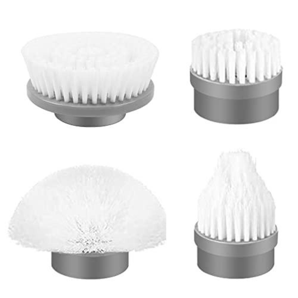 labigo brush head 4 pack, replaceable brush heads for spin scrubber, cordless spin scrubber power cleaning brush for bathroom