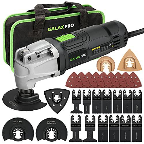 galax pro 2.4amp 6 variable speed oscillating multi-tool kit with quick-lock accessory change, oscillating angle:3, 28pcs acc