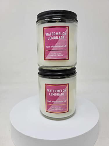 Bath & Body Works bath and body works 2 piece pack (7oz/198g ) watermelon lemonade single wick scented candle