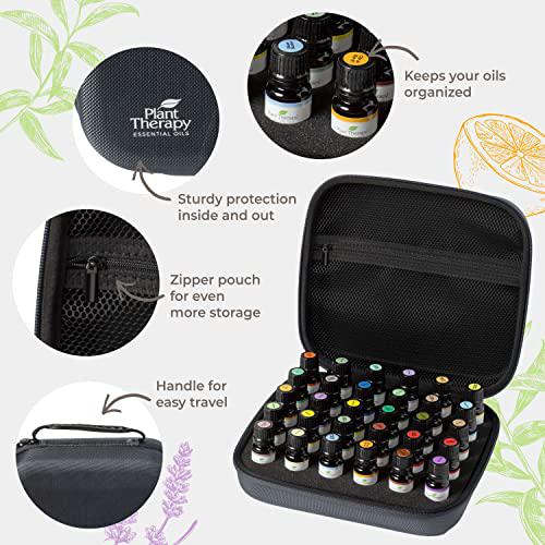 plant therapy 15 & 15 essential oil set with carrying case, 15 essential oil singles & 15 essential oil blends 100% pure, und