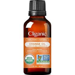 cliganic USDA Organic Sweet Orange Essential Oil, 1oz - 100% Pure Natural for Aromatherapy Diffuser  Non-gMO Verified