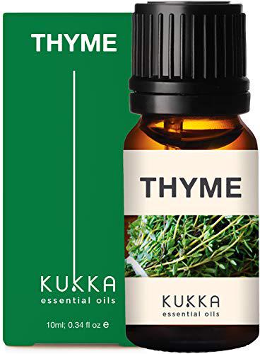 kukka essential oils kukka thyme essential oil for skin care - natural thyme oil for sleep and pain relief - 100 pure therapeutic grade thyme esse