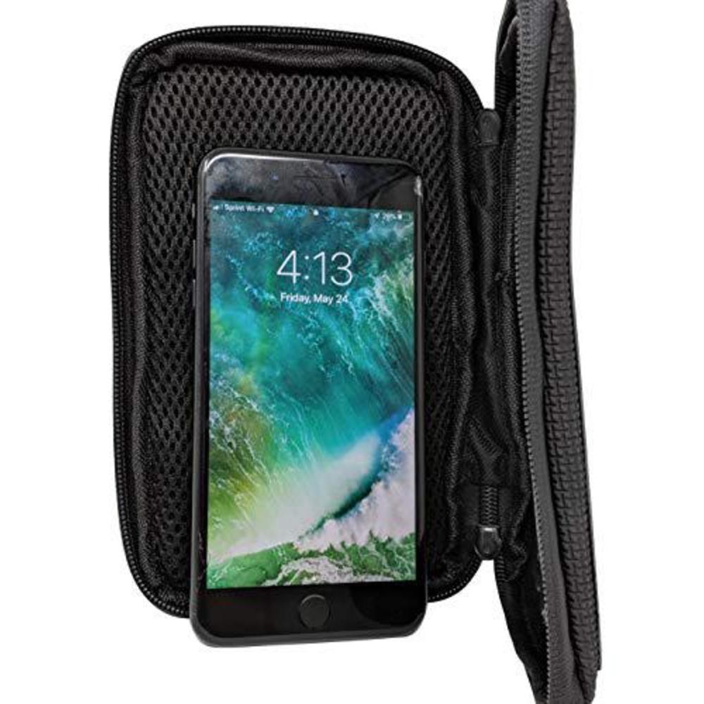Bikers Place motorcycle magnetic cell phone & gps holder tank bag compatible i phone, samsung blk waterproof