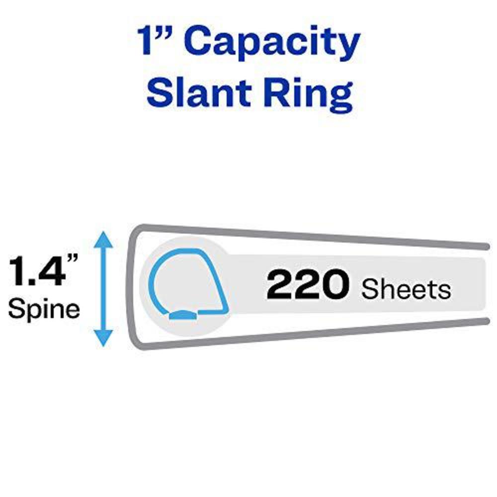 avery durable view 3 ring binders, 1" slant ring, 4 black binders, create a set of recipe binders (17011) (5737)