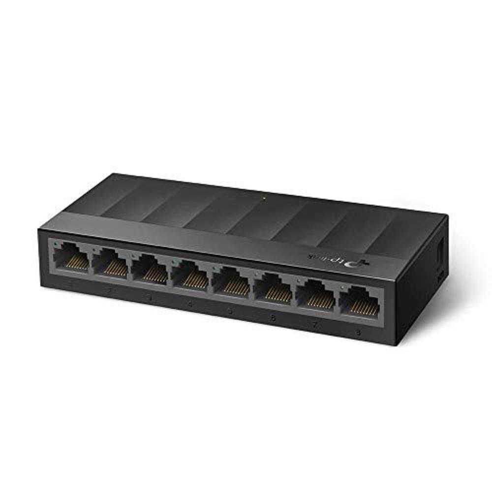 tp-link litewave 8 port gigabit ethernet switch | desktop ethernet splitter | plastic case | unshielded network switch | plug