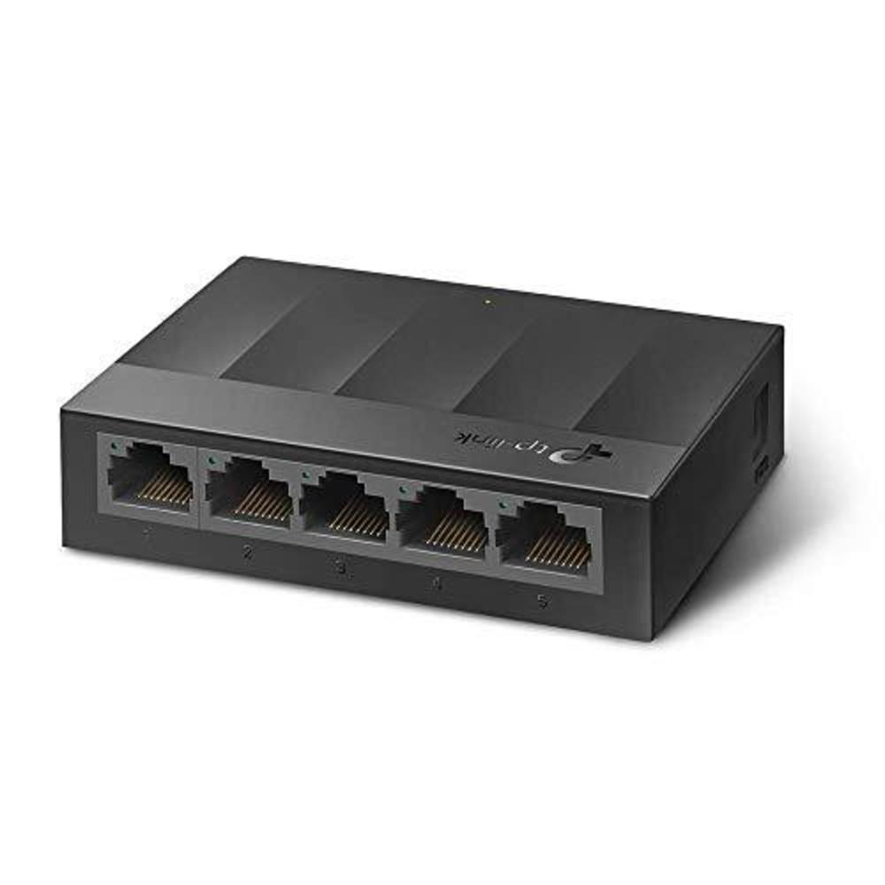 tp-link litewave 5 port gigabit ethernet switch | desktop ethernet splitter | plastic case | unshielded network switch | plug