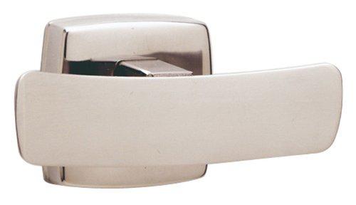 bobrick 76727 stainless steel surface mounted double robe hook, satin finish, 3-15/16" width