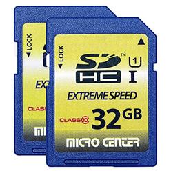 Inland Micro Center 32GB Class 10 SDHC Flash Memory Card SD Card (2 Pack)