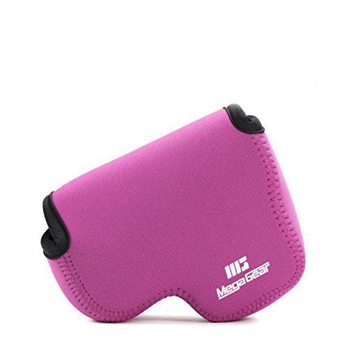 megagear ''ultra light'' neoprene camera case bag with carabiner for nikon coolpix b500 digital camera (hot pink)
